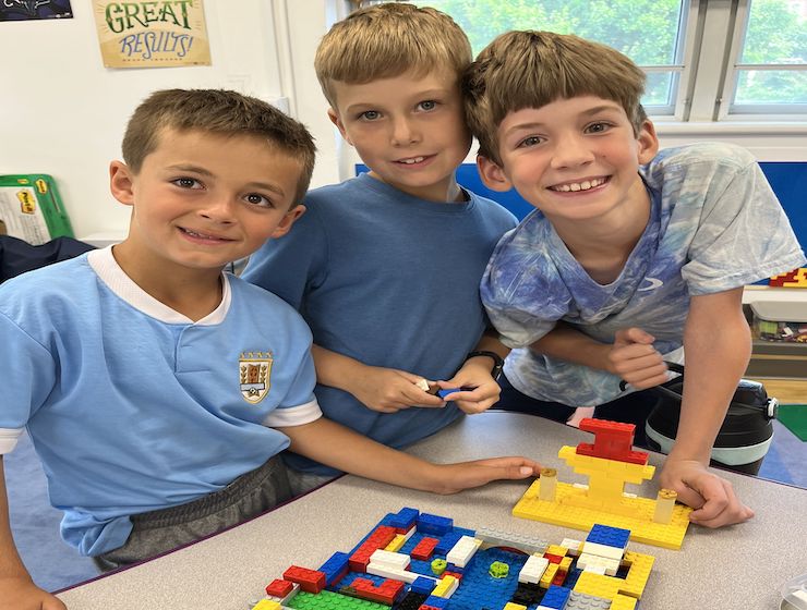Campers displaying LEGO project