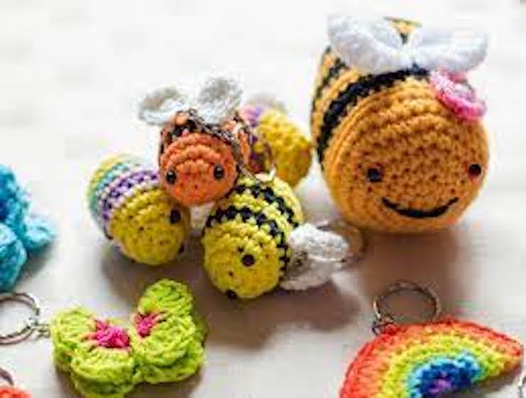 Crocheted bees